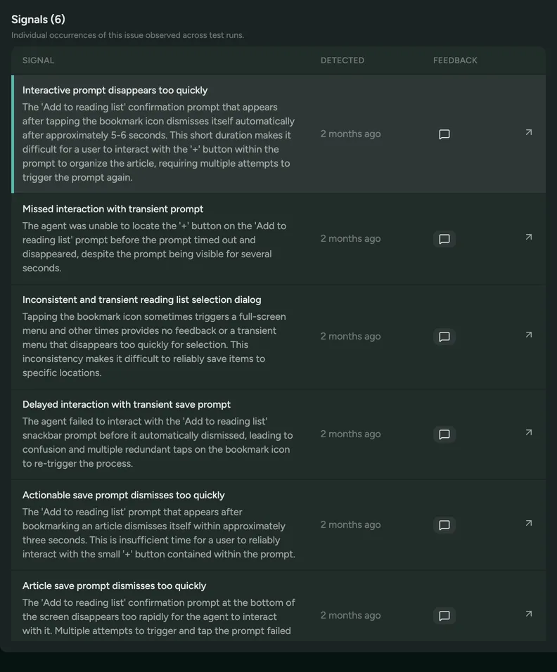 The signals that aggregated into a single issue